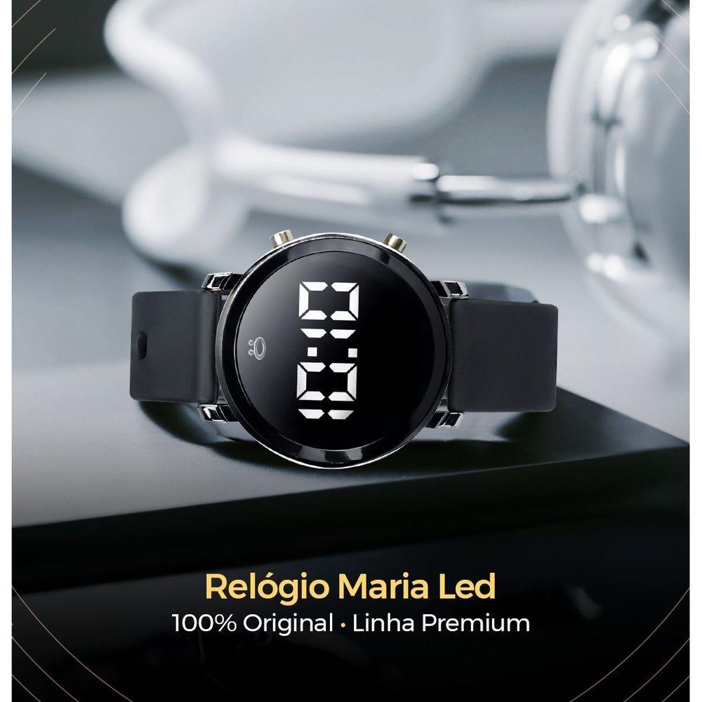Miniatura Relogio Feminino Digital Caixa Oculos Sol Proteçao Uv