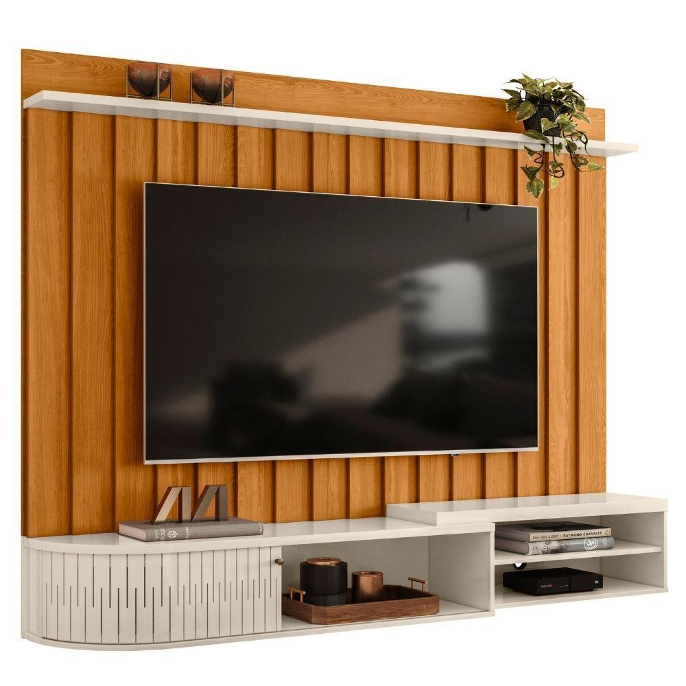 Miniatura Painel Suspenso Tv 75 Polegadas ímola Cinamomo Off White Madetec