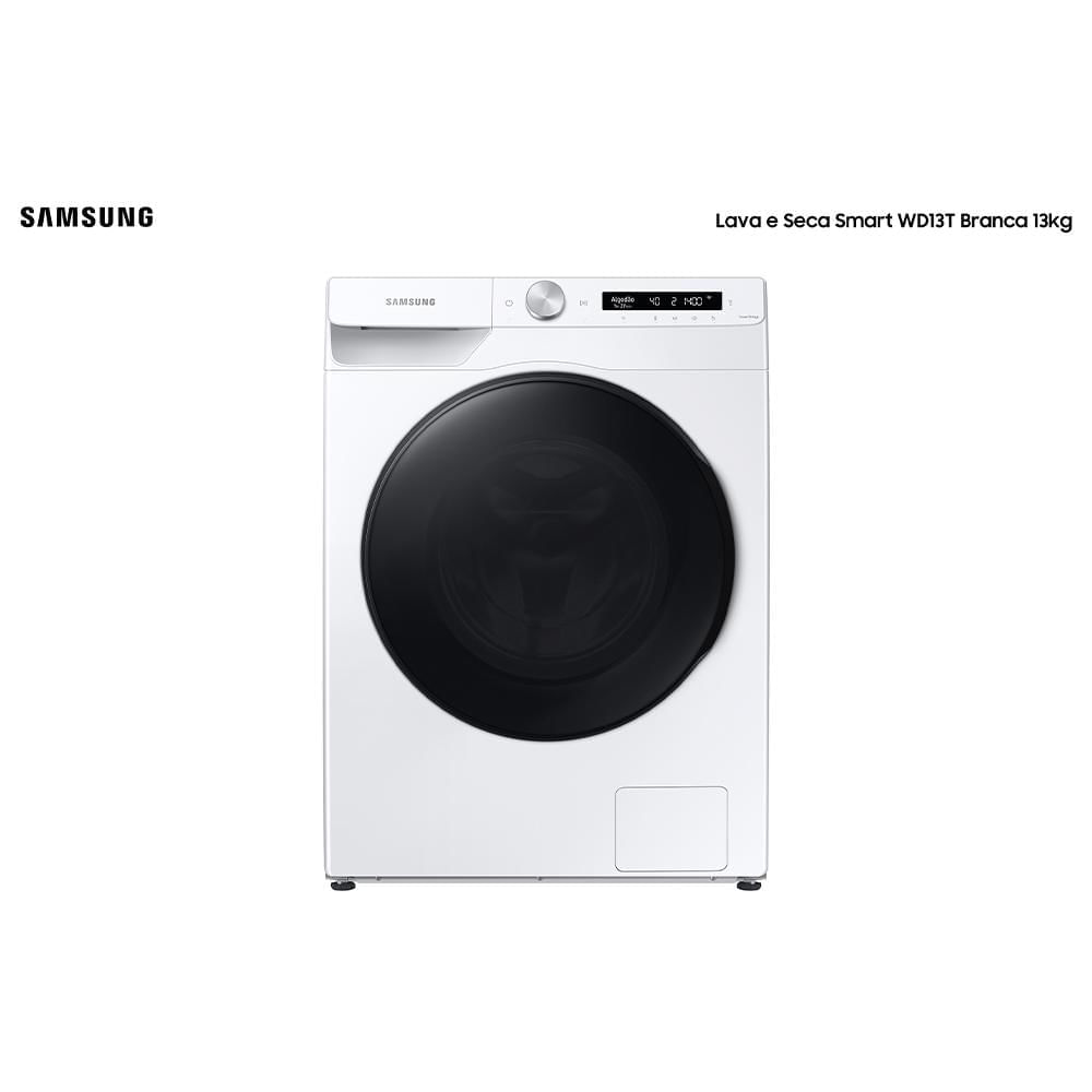 Lava e Seca 13 Kg Samsung Eco Bubble Branca com 25 Programas de Lavagem - WD13T504DBW 110