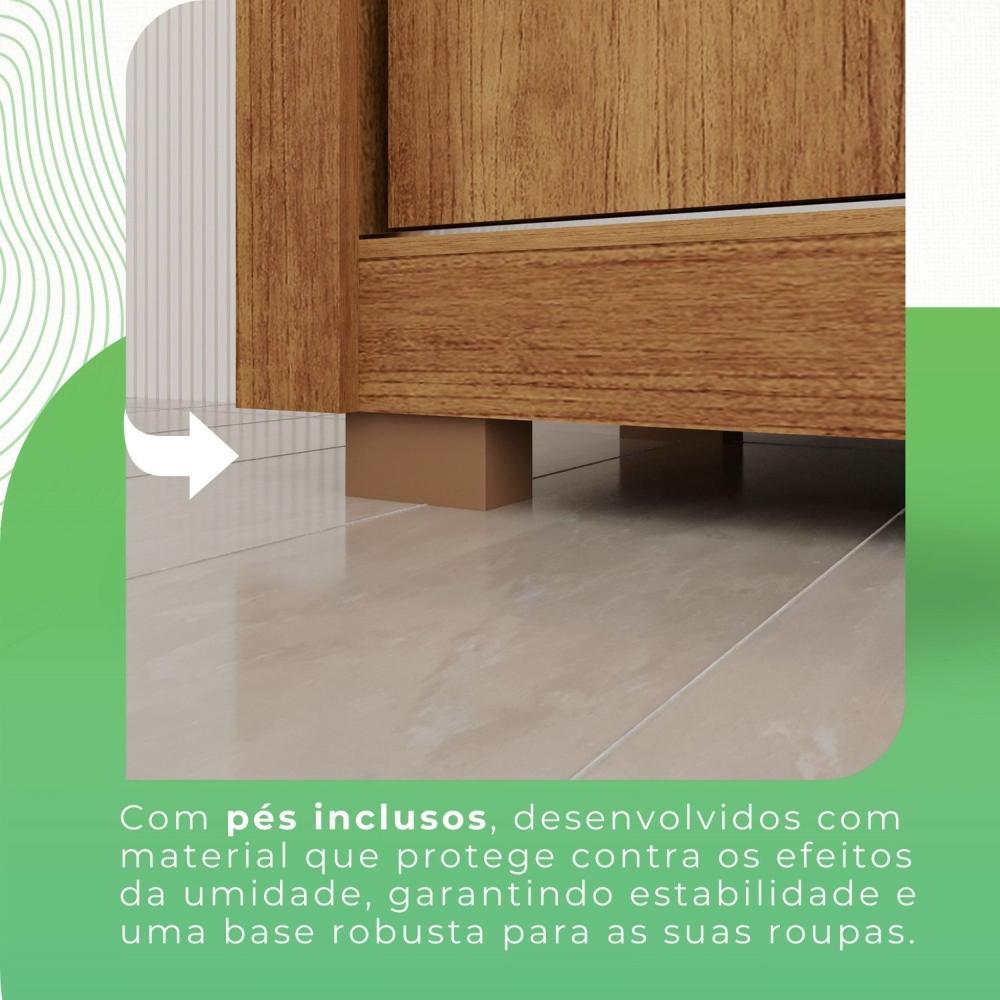 Guarda Roupa Casal 3 Portas 4 Gavetas Costa Rica Cinamomo
