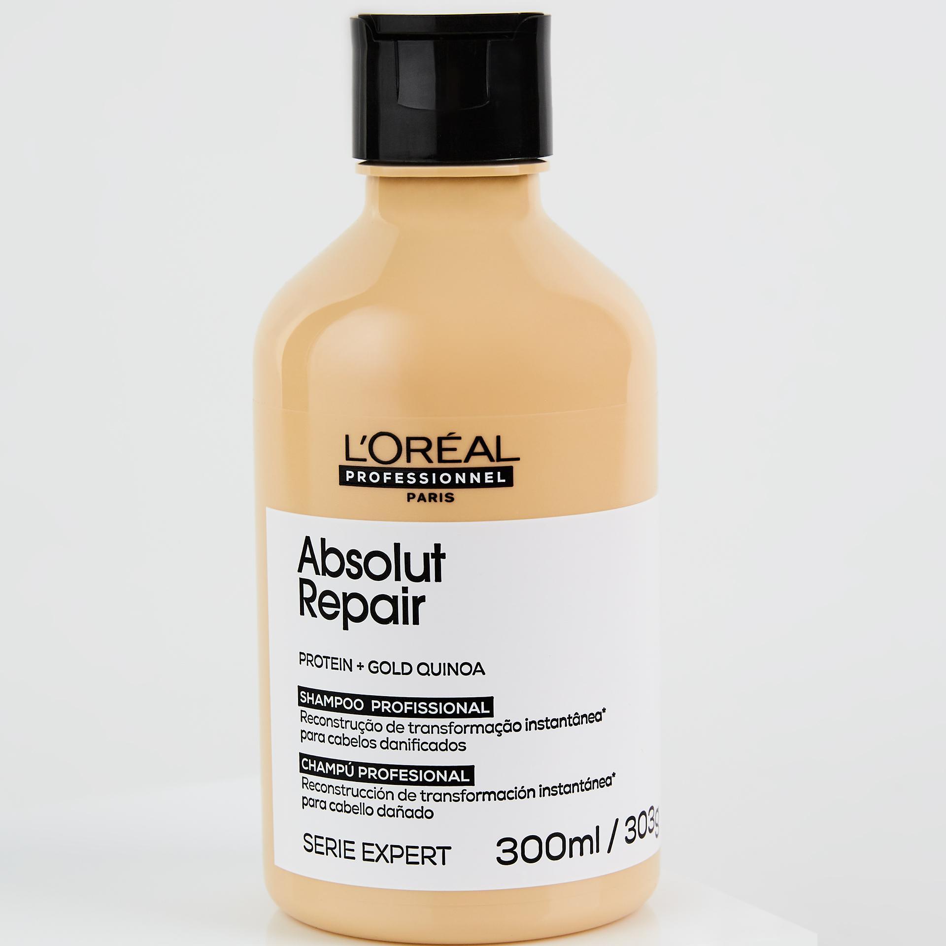 Miniatura Shampoo Loreal Absolut Repair Gold Quinoa + Protein 300Ml