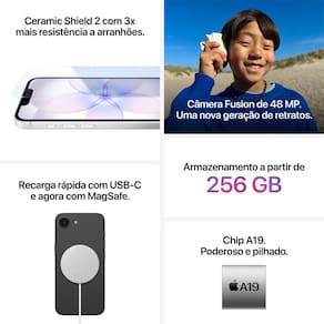 Apple iPhone 17e 256GB 6,1” 48MP Preto