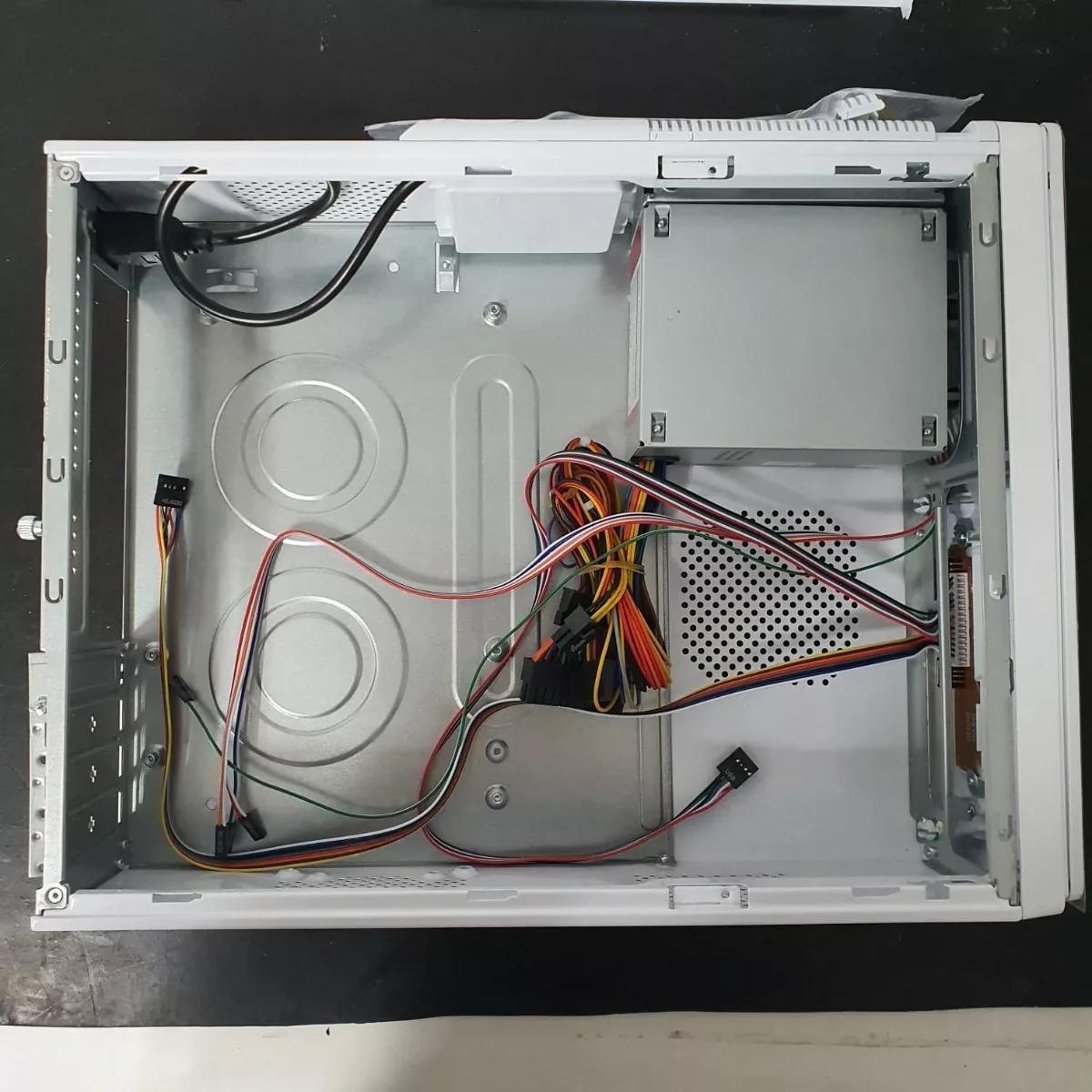 Miniatura Gabinete Slim Branco Para Pc Com Fonte Micro Atx Compacto