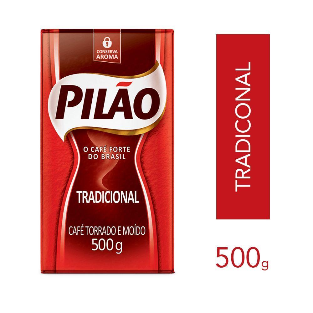 Café Pilão Torrado E Moído Tradicional 5 Pacotes De 500G