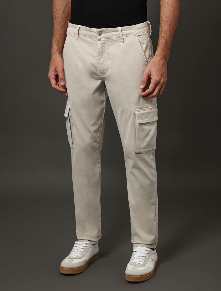 Calça Masculina New Skinny Cargo Calvin Klein Jeans - Caqui Claro