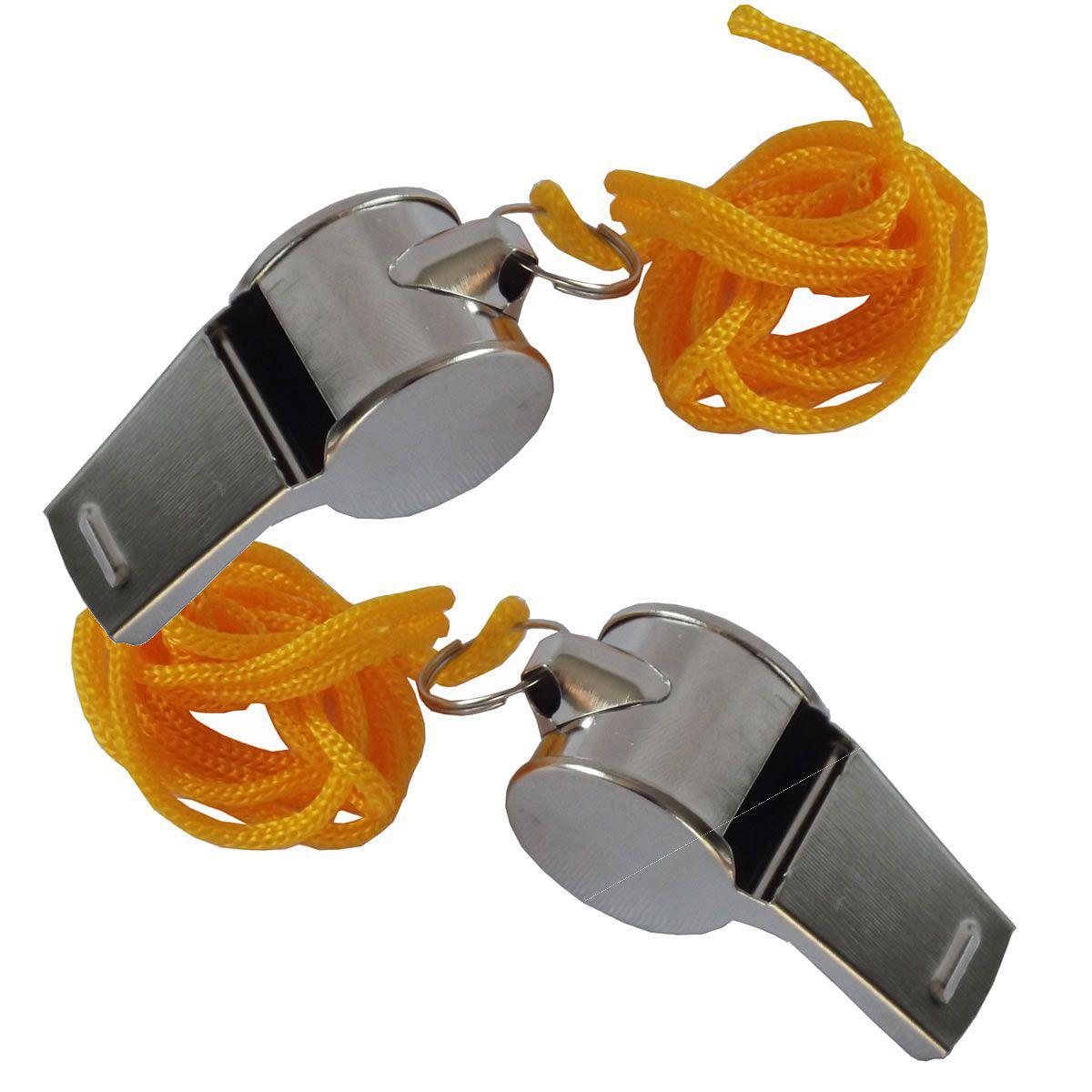 Miniatura Apito Arbitro Juiz Metal Sport - 2 Un E Cordinha - 121049