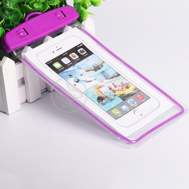 Miniatura Capa Bolsa A Prova Dágua Impermeável Universal Celular Roxo
