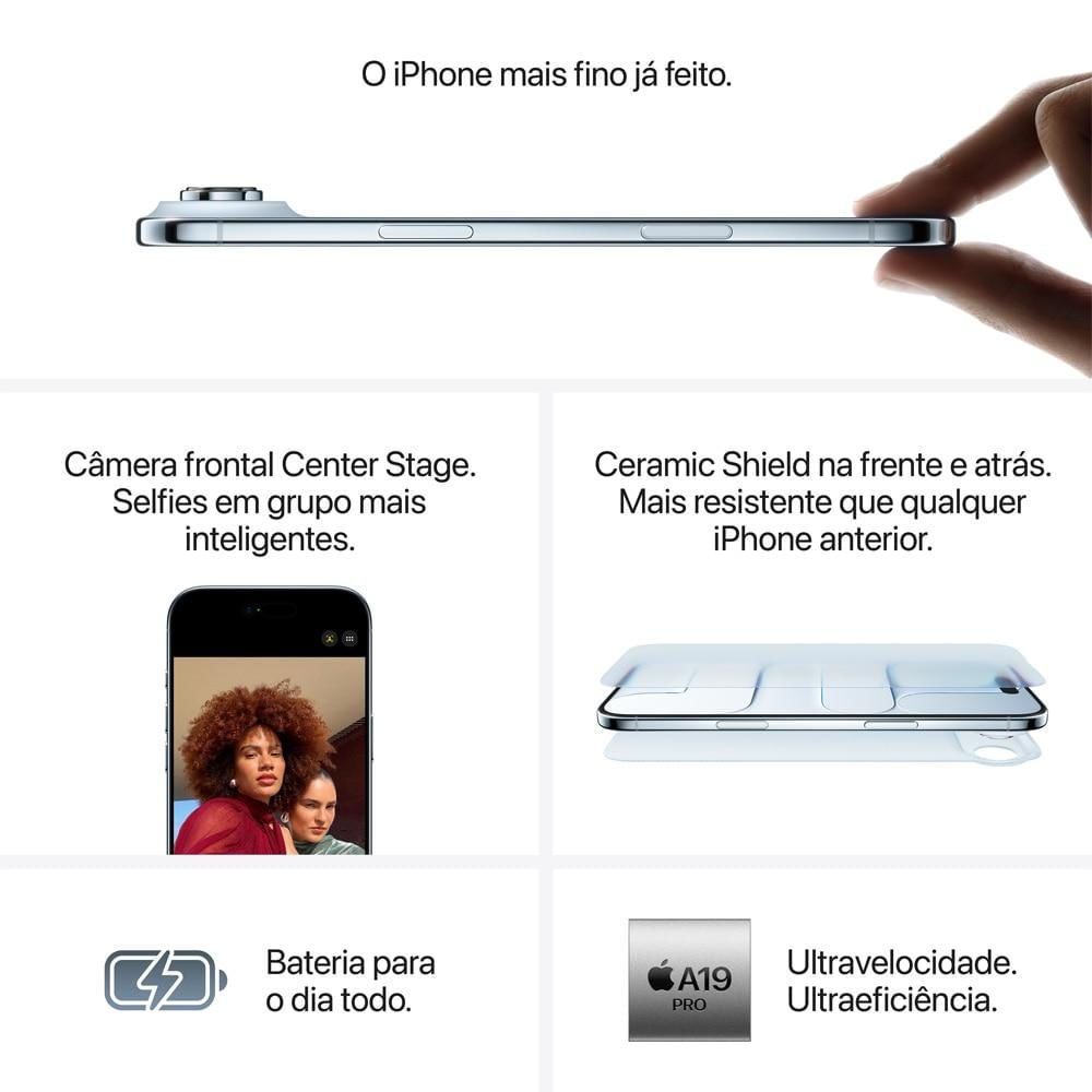 Apple iPhone Air 256GB Preto-espacial