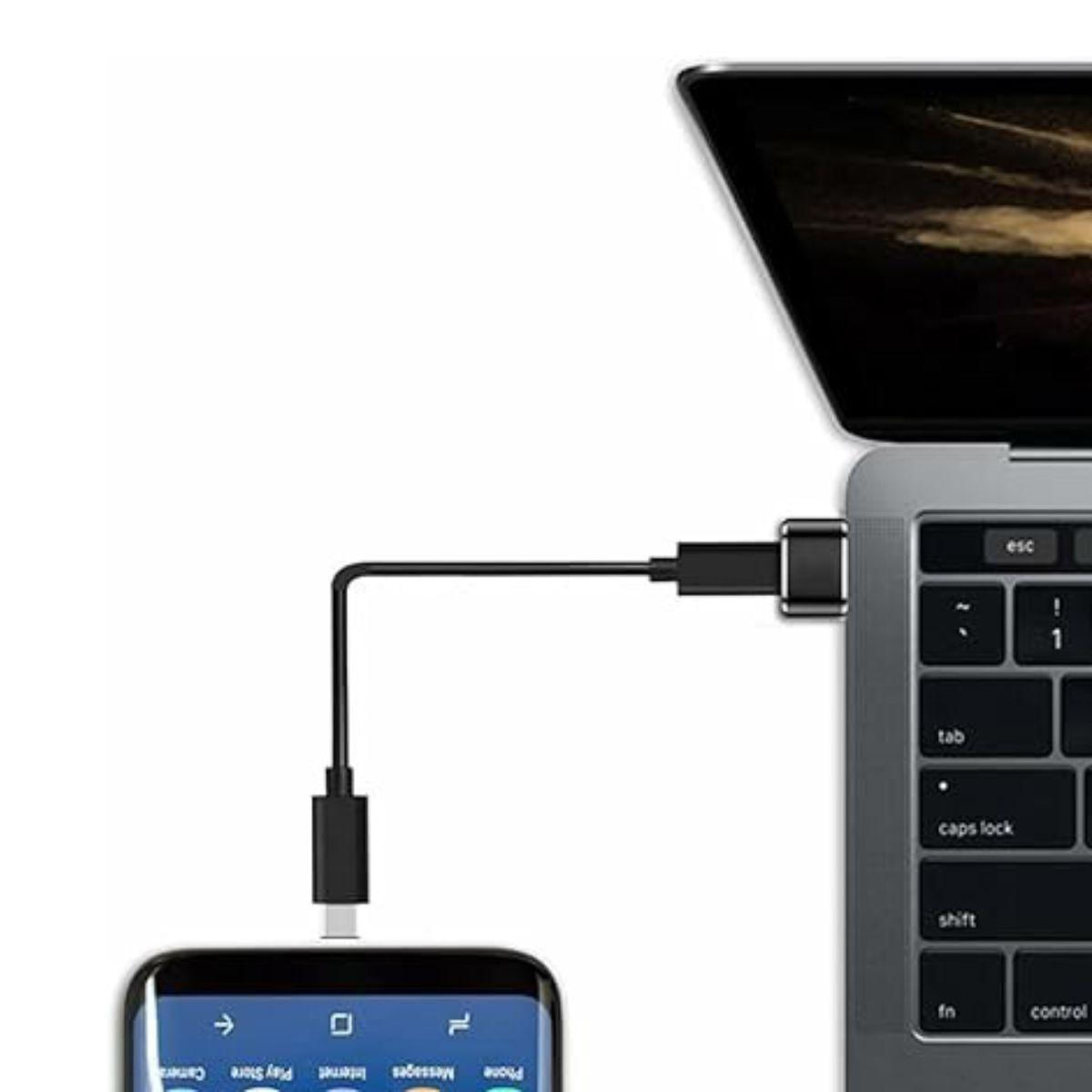 Miniatura Adaptador Plug Otg Usb Tipo C Fêmea Usb A Macho Conversor