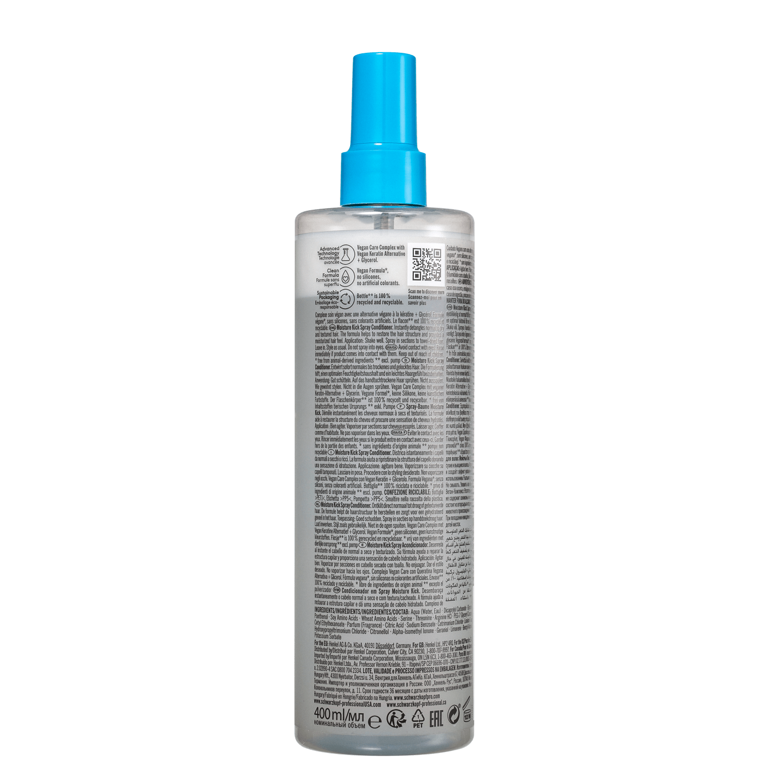 Miniatura Schwarzkopf Professional BC Bonacure Clean Performance Moisture Kick Spray Conditioner - Leave-in 400ml