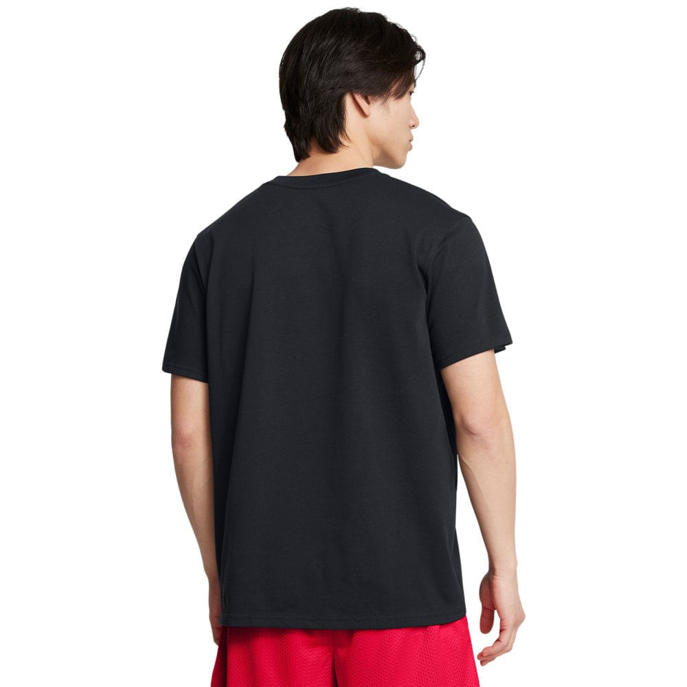 Miniatura Camiseta Under Armour Heavyweight Label 2GG Preto