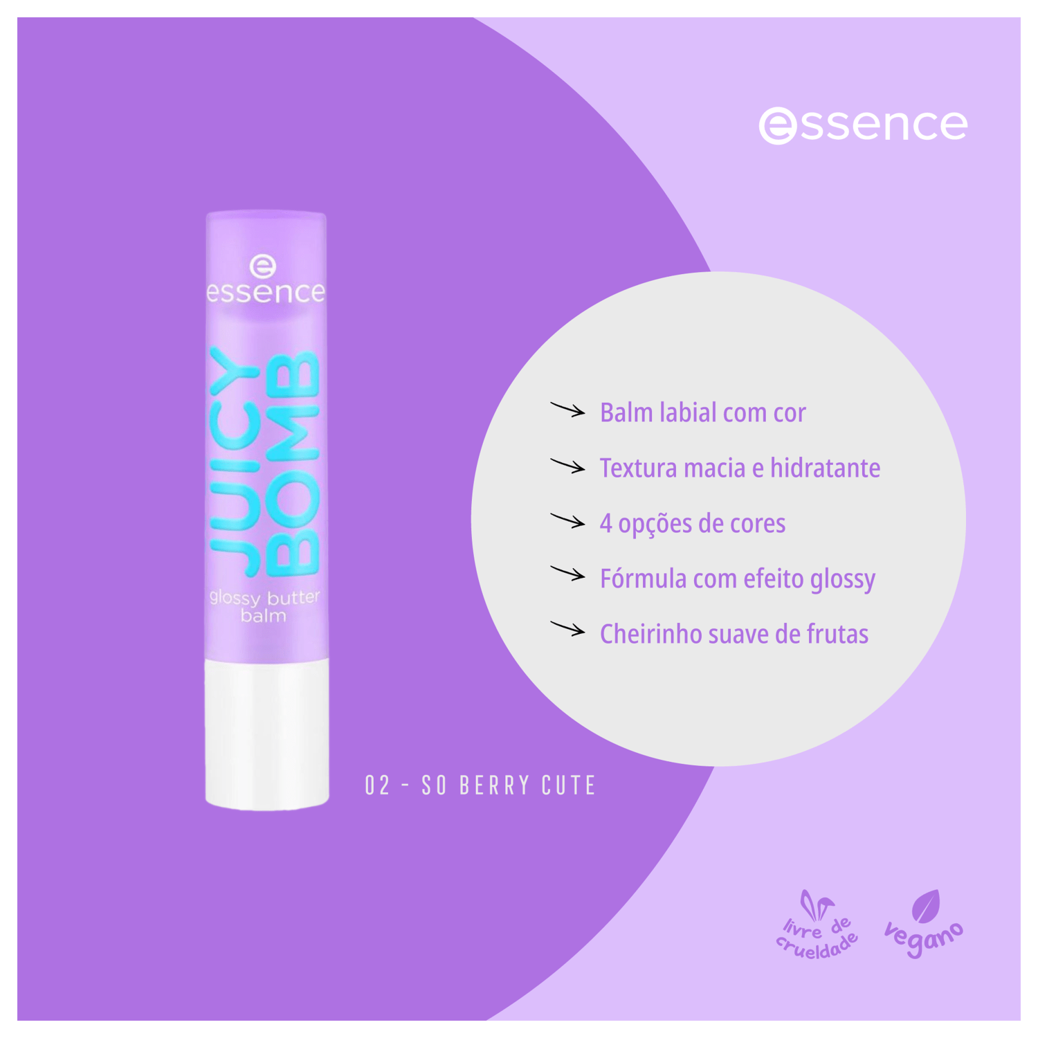 Miniatura Essence Juicy Bomb Glossy Butter So Berry Cute - Balm Labial 2,5g
