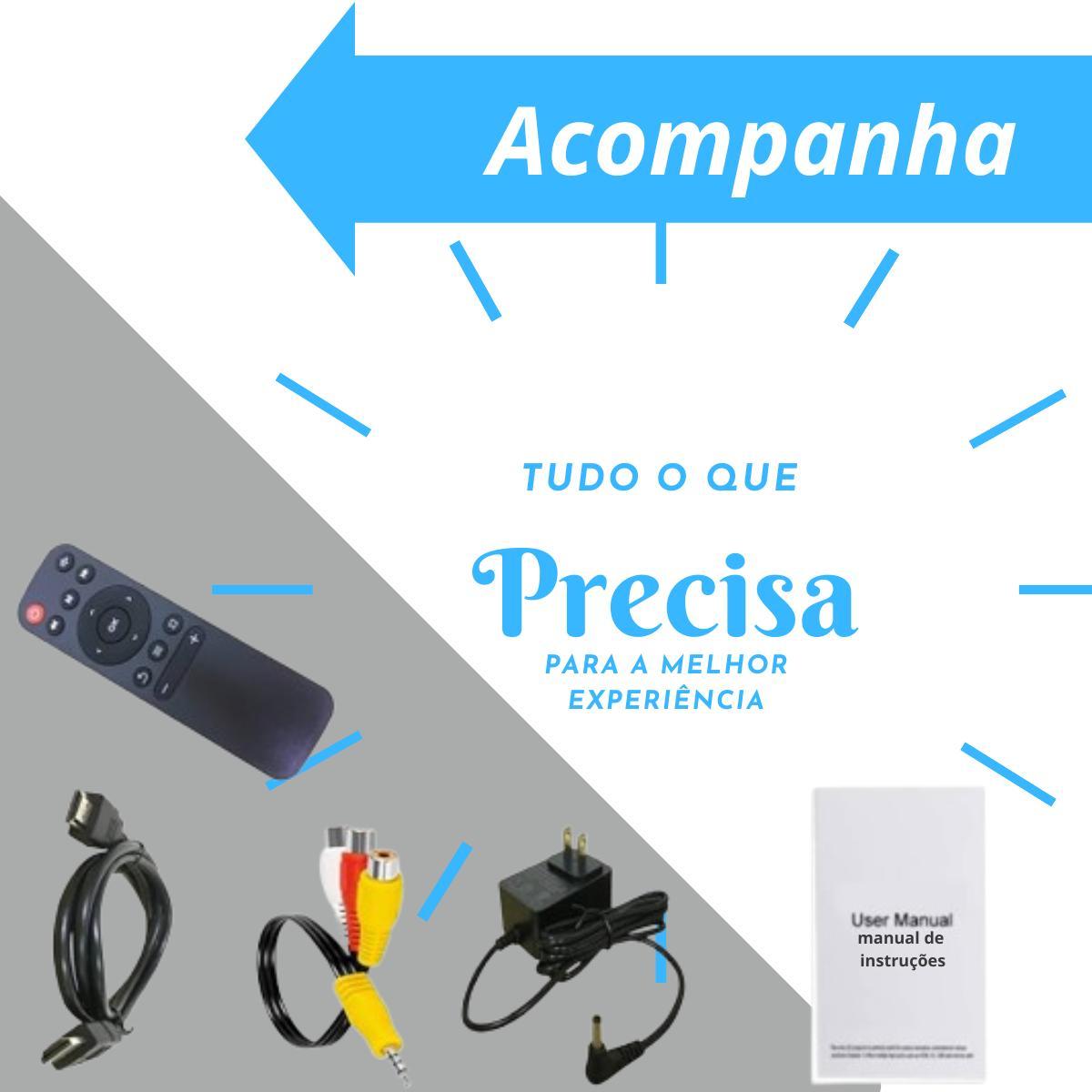 Mini Projetor Led 1080P 600 Lúmens Portátil Yg-300 Lcd