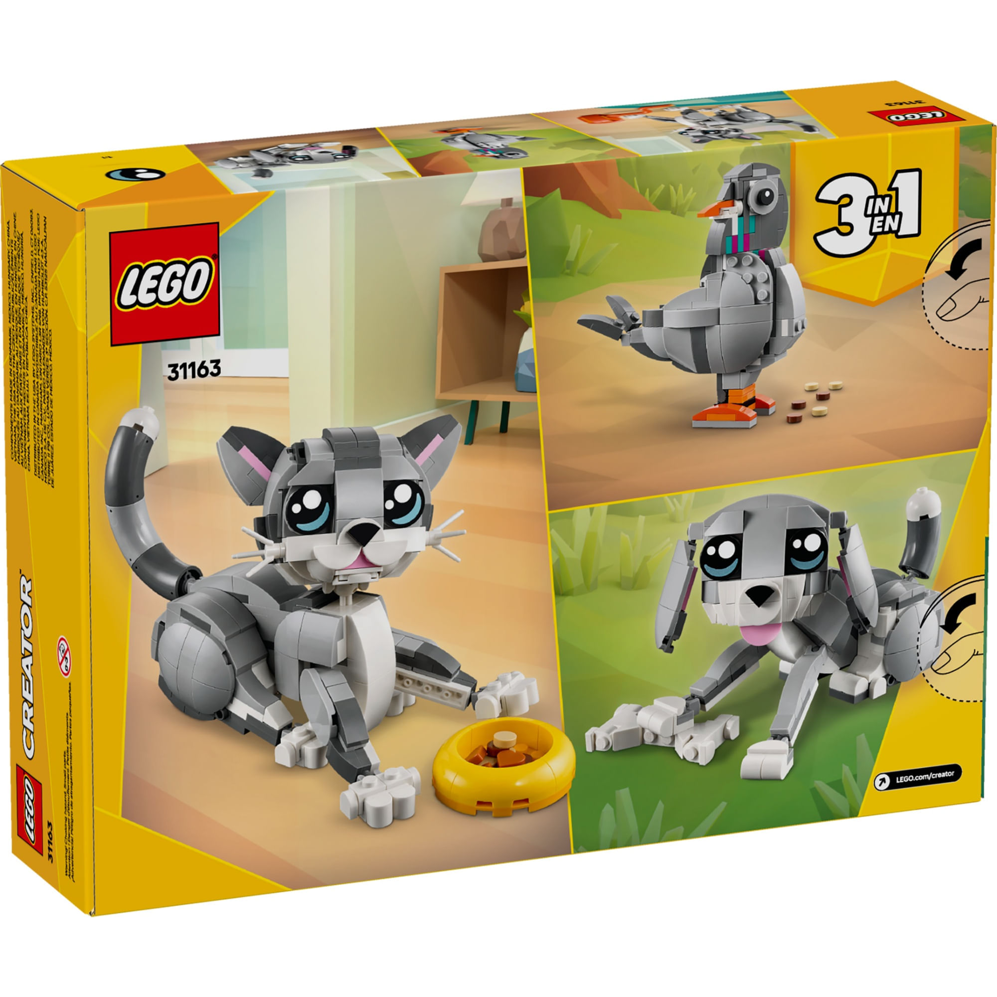 Miniatura LEGO Creator 3 em 1 - Gato brincalhão