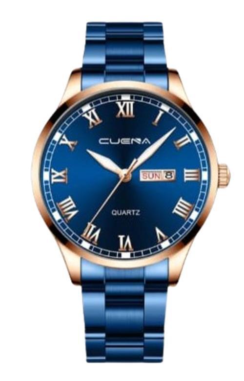 Miniatura Relógio Masculino Azul Metal Com Cobre Presente