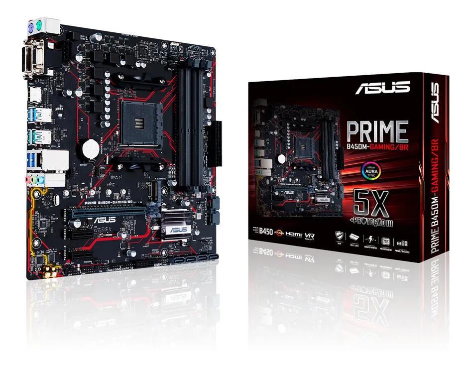 Miniatura Placa Mae Amd Asus B450M-Prime/Br Gaming Am4 Ddr4