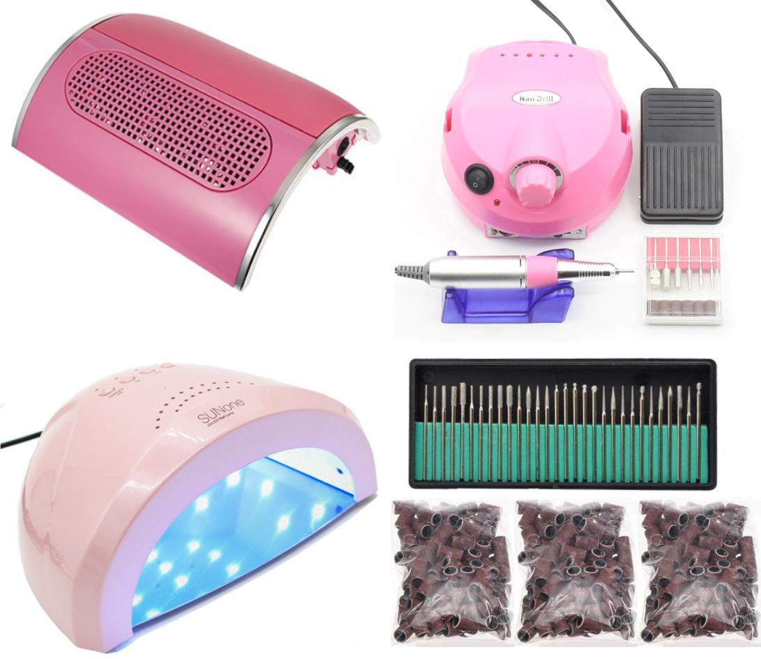 Miniatura Kit Cabine Sun One Sugador 3 Coolers Lixadeira 30.000Rpm