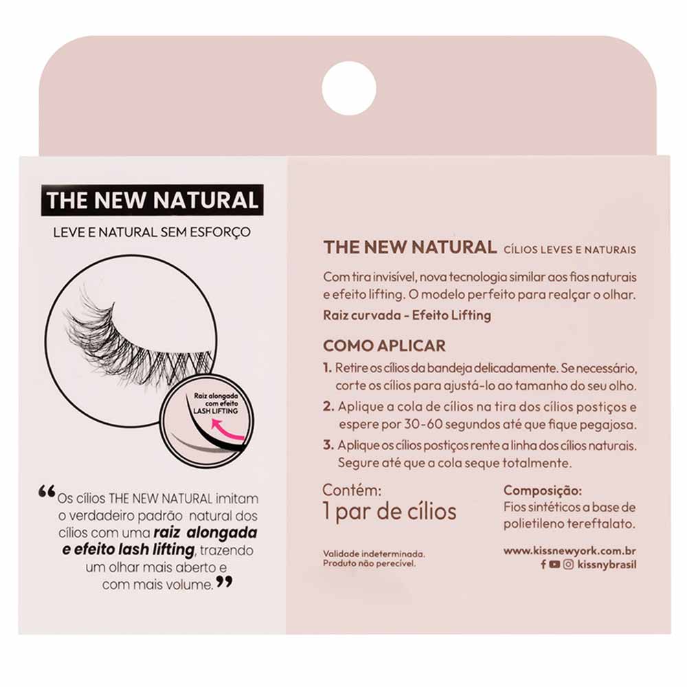 Miniatura Cílios Postiços Kiss New York The New Natural Silver Ring 1 par