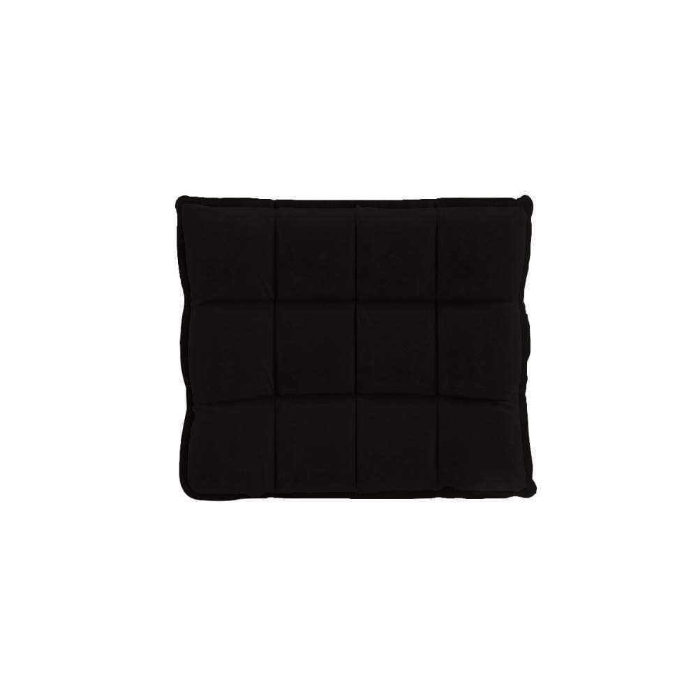 Miniatura Puff Moderno Luxo Sala Sofisticação Cozinha Escritório Preto