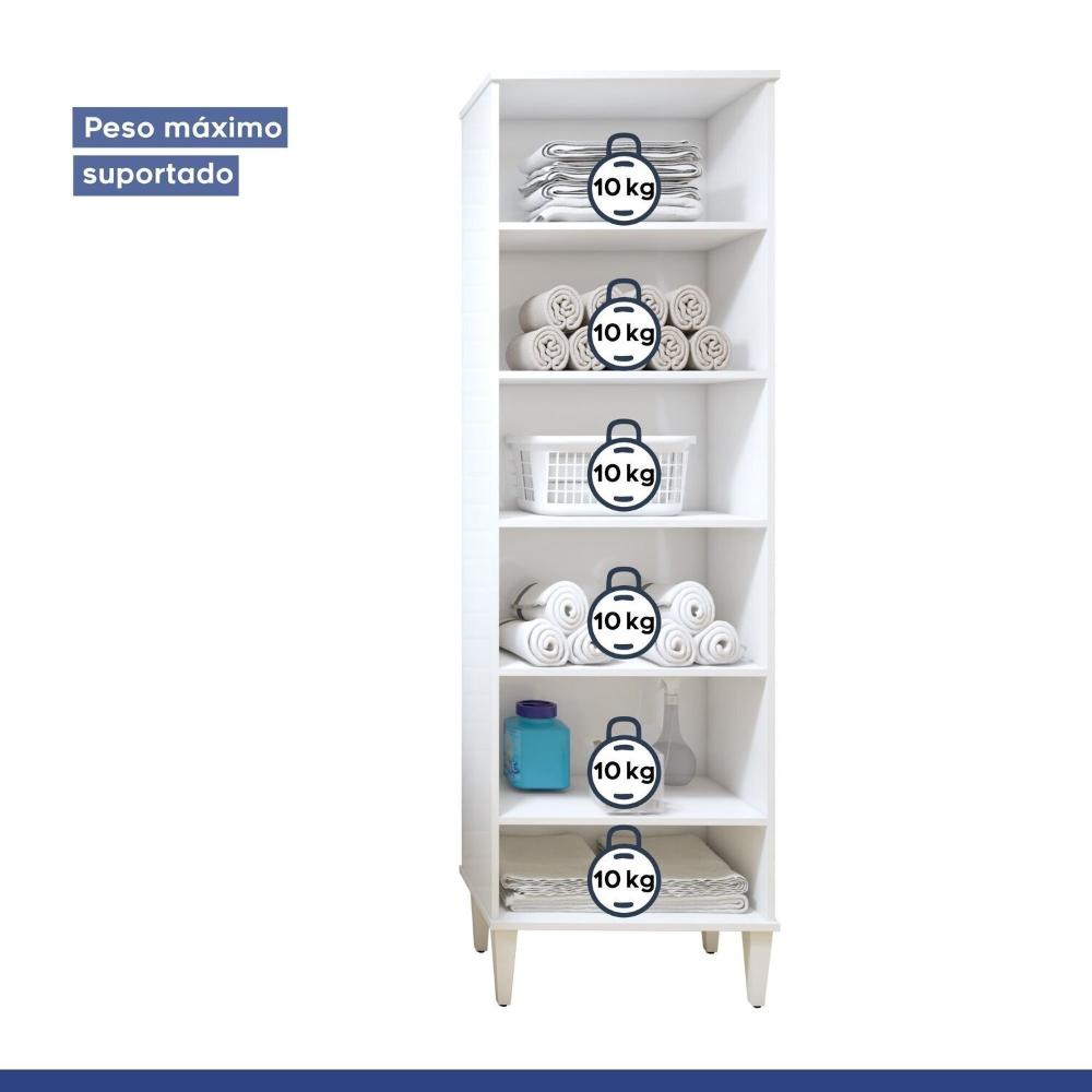 Miniatura Lavanderia Modulada Recife 2 Portas 5 Prateleiras Branco