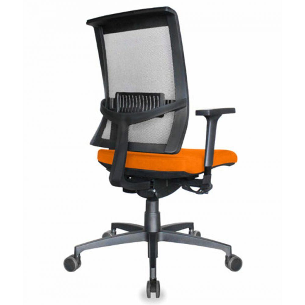 Miniatura Cadeira Diretor Com Encosto Tela Mesh Net Design Laranja