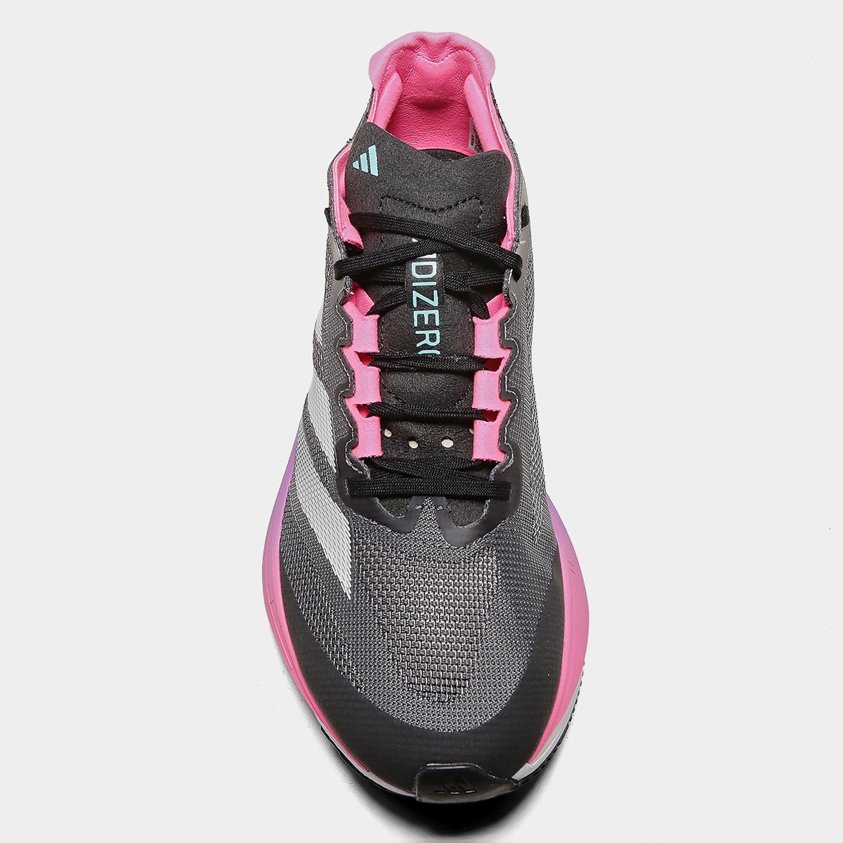 Miniatura Tênis Adidas Adizero Boston 12 Feminino Chumbo+Rosa - 34