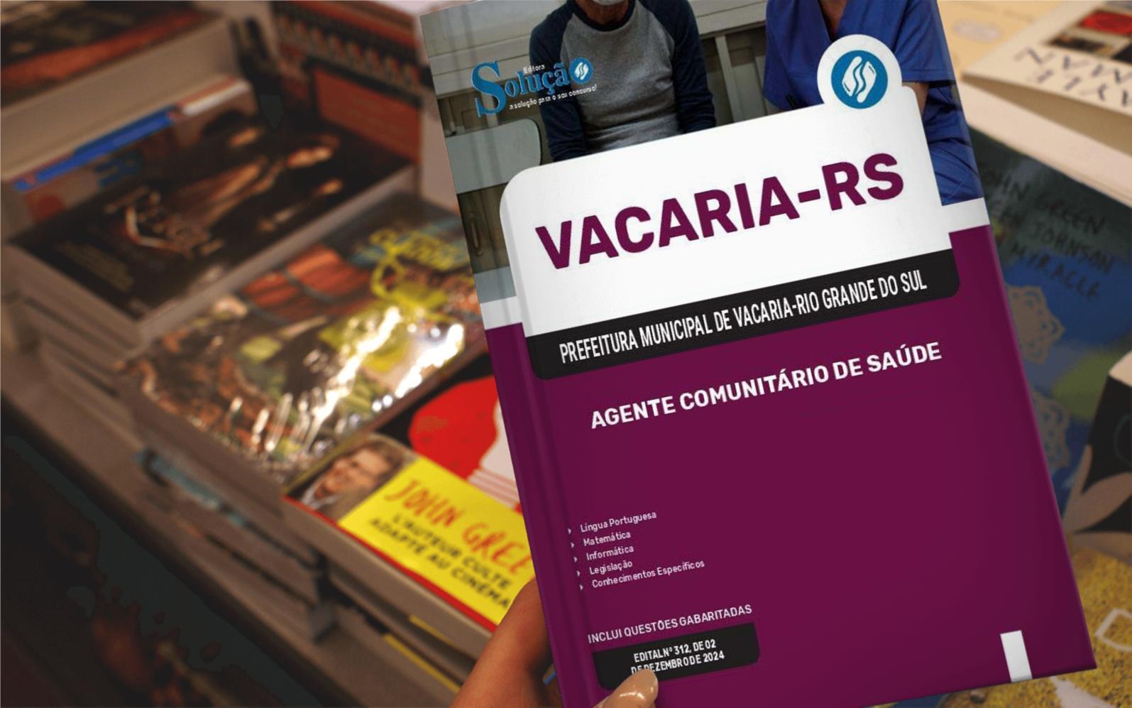 Miniatura Apostila Prefeitura Vacaria Rs 2025 Agente Comunitário Saúde