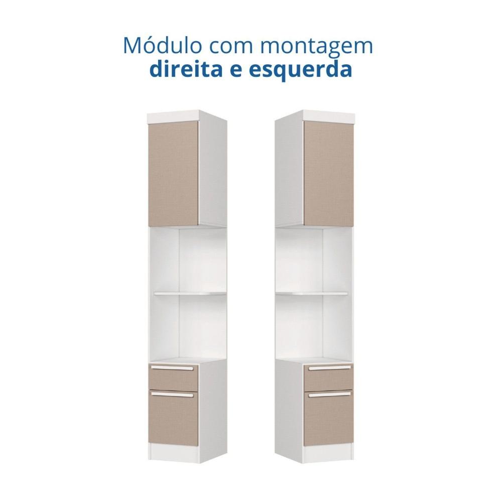Miniatura Guarda-roupa Infantil Modulado 6 Peças Infinity Branco Line/Duna