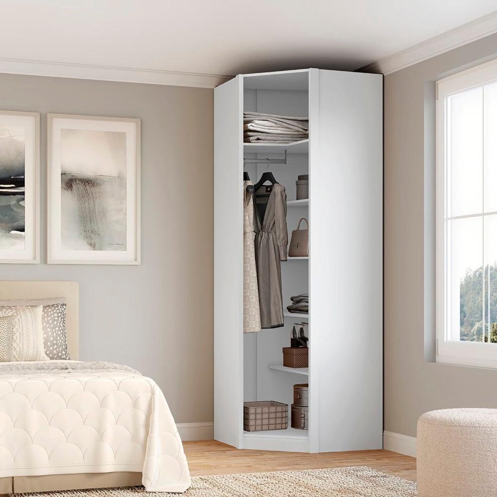 Miniatura Closet Modulado de Canto 45º sem Portas Altezza Branco