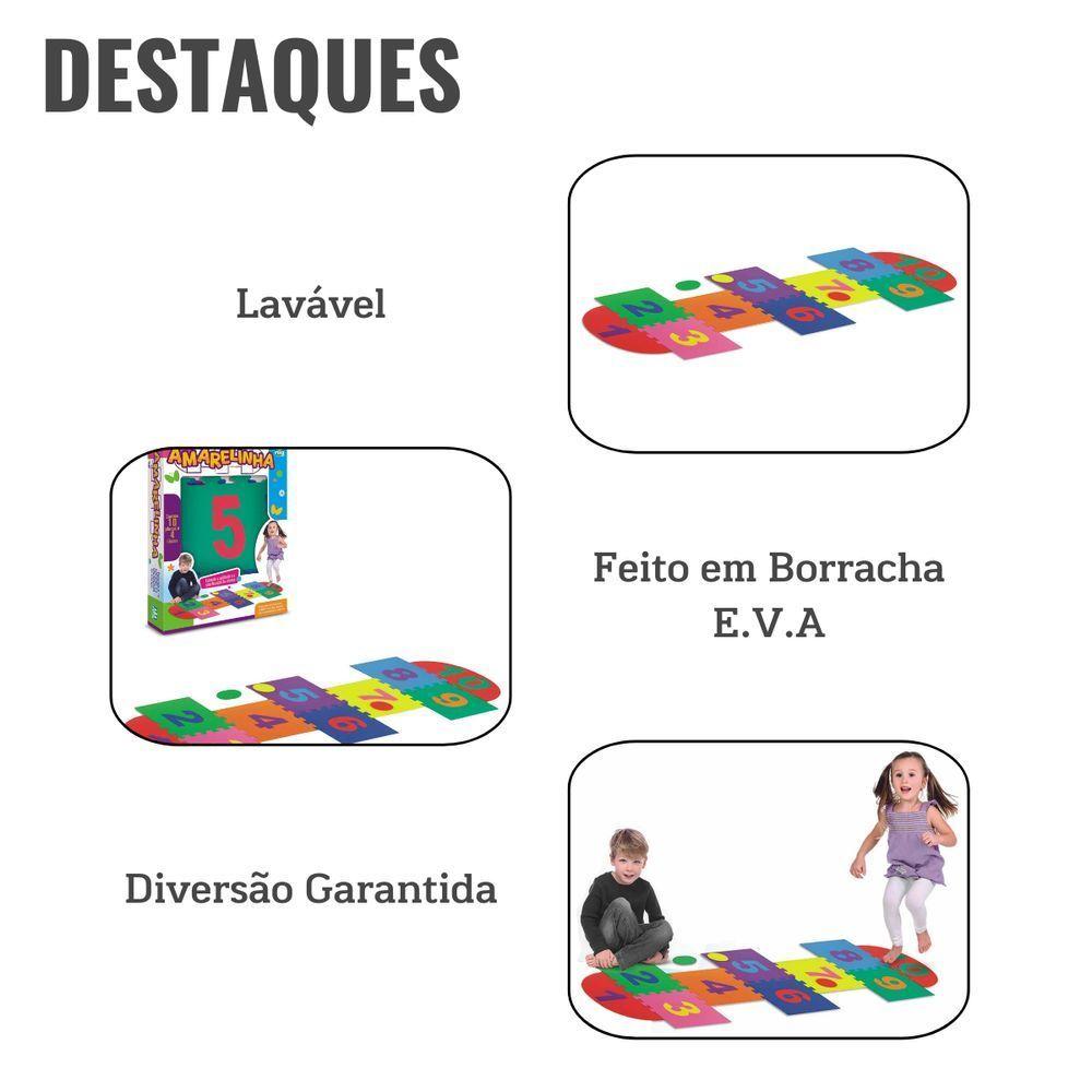 Miniatura Jogo Amarelinha Colorida Em E.v.a