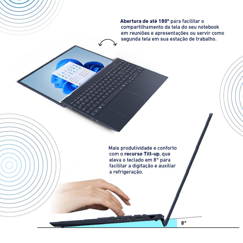 Miniatura Notebook VAIO FE16 Intel® Core™ i5-1334U Windows 11 Home 16GB RAM 512GB SSD 16" IPS WUXGA Antirreflexo - Cinza Grafite