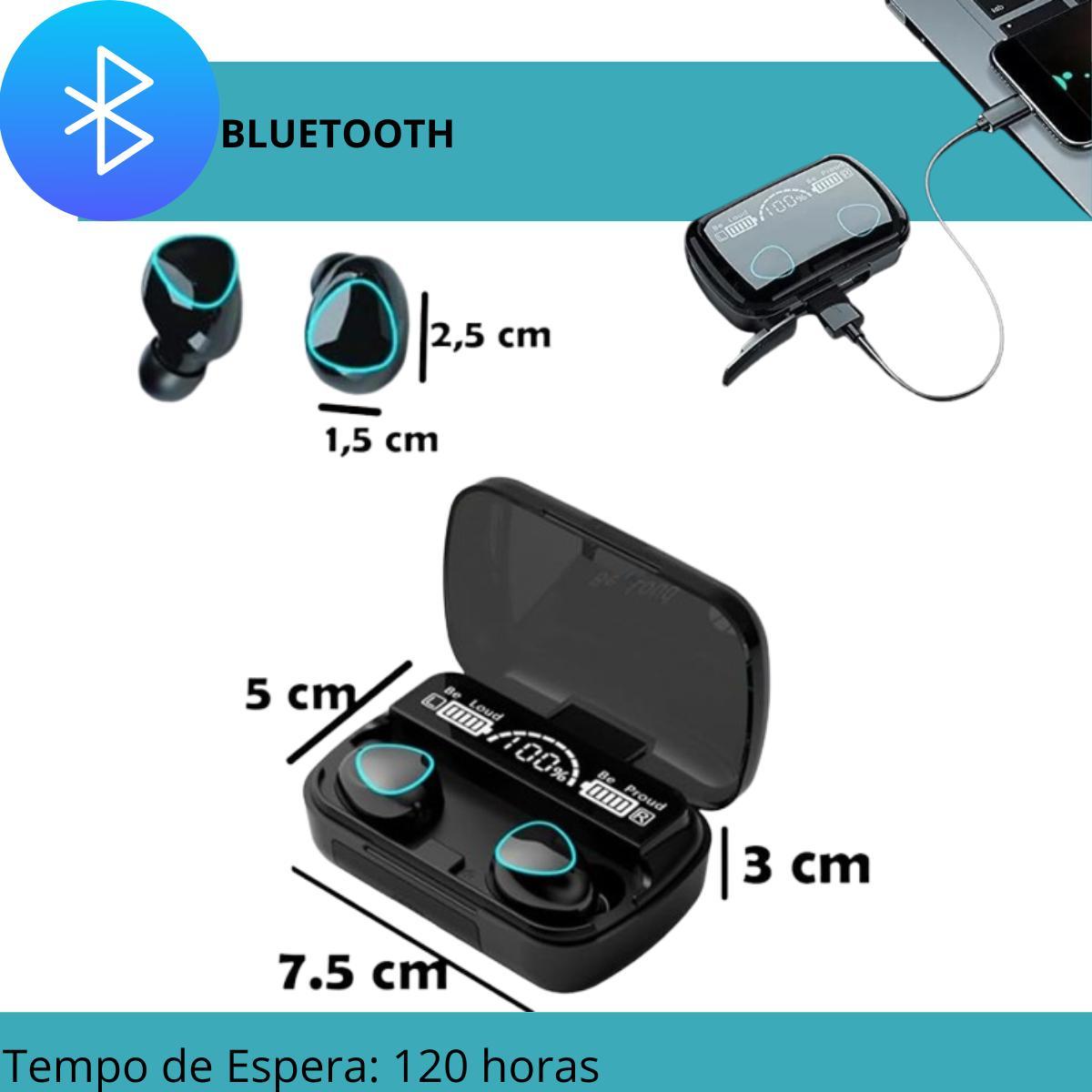 Miniatura Fone De Ouvido Sem Fio Com Redução De Ruído Cor Preta