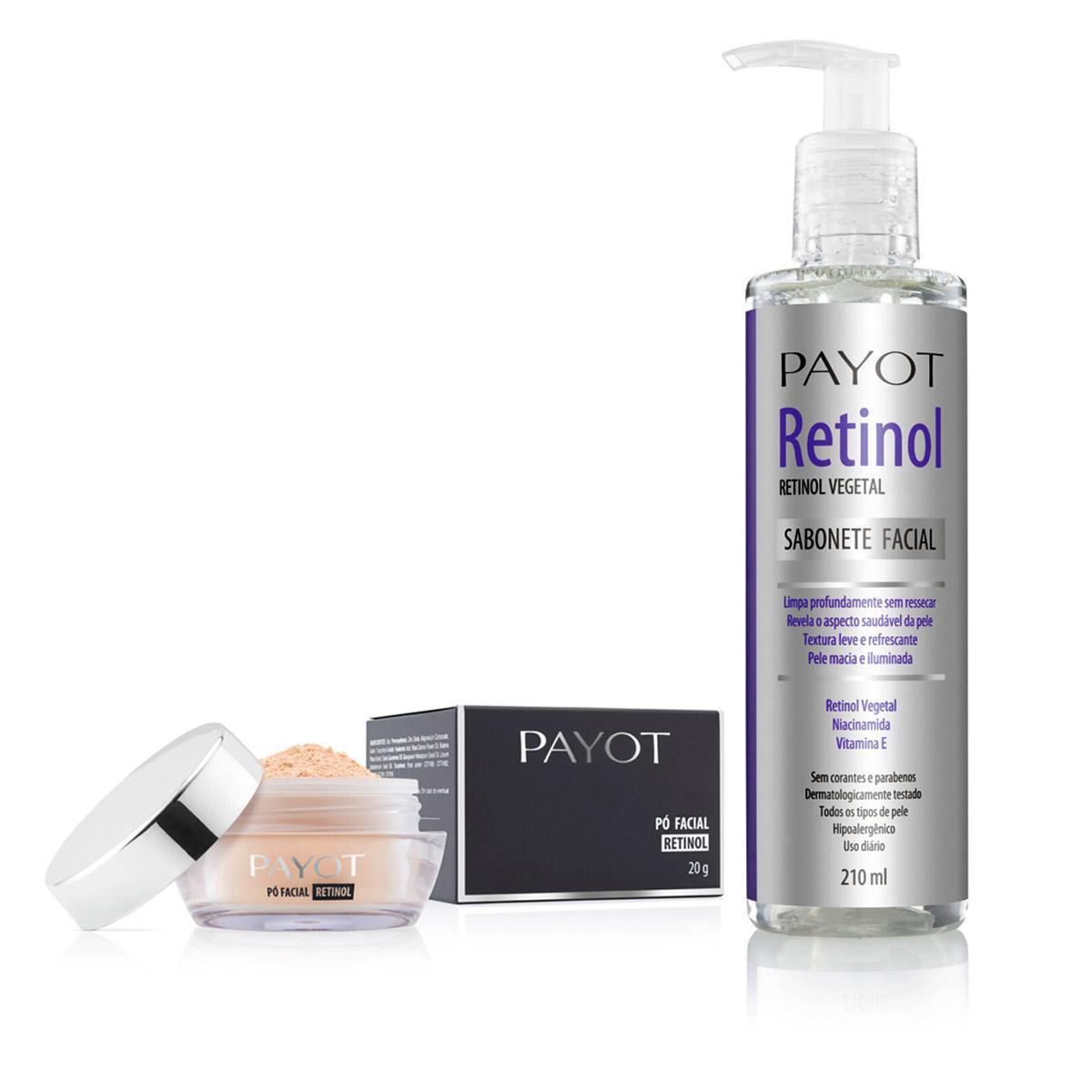Miniatura Kit Limpeza Retinol + Pó Translúcido Matte Payot