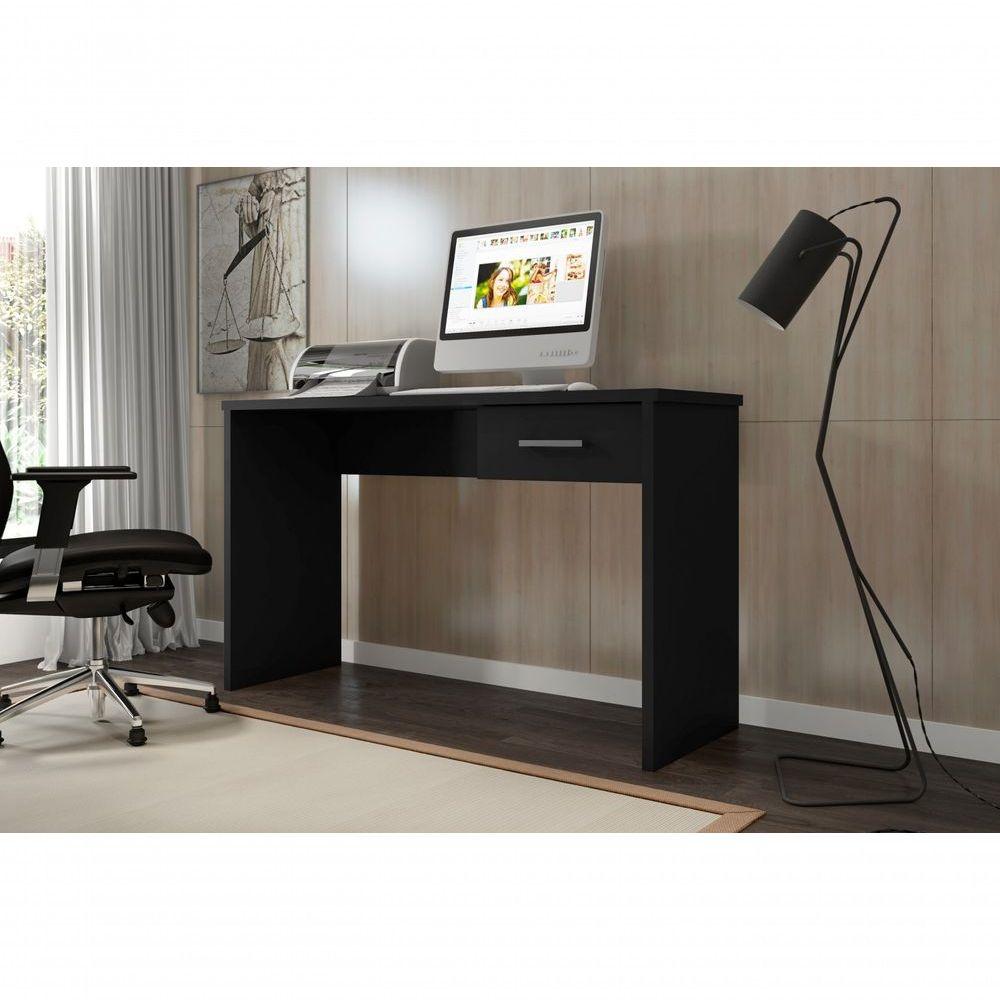 Miniatura Mesa Para Computador Com Gaveta Jacote Preto