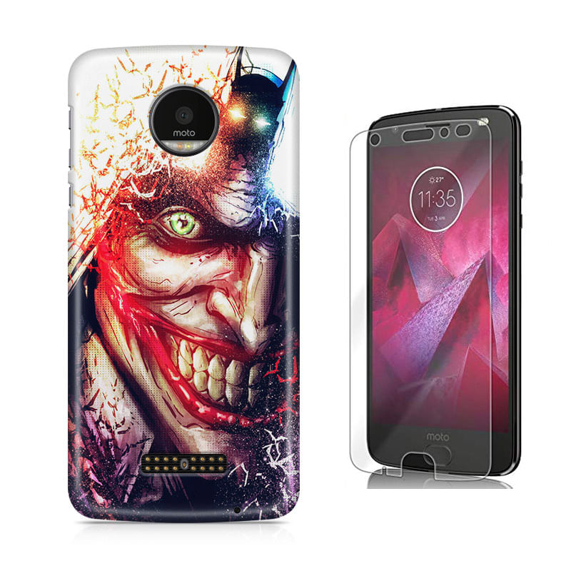 Miniatura Kit Capa Moto Z Play - Coringa E Pelicula