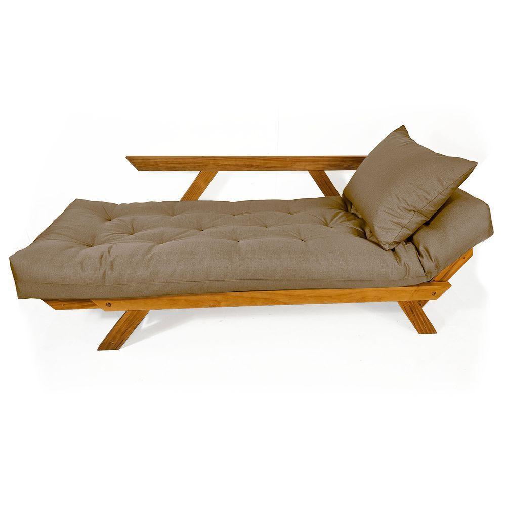 Miniatura Sofá Japão Futon Acquablock Madeira Cor Mel - Fendi