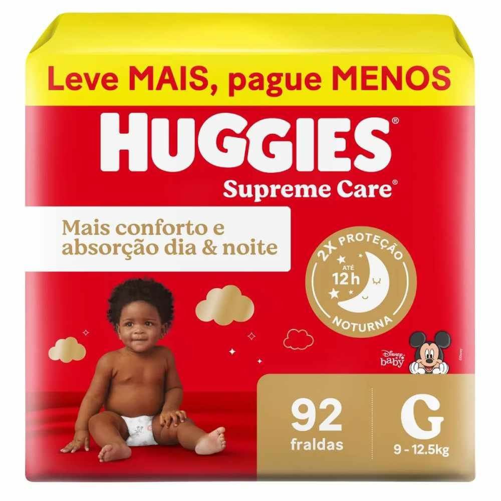 Miniatura Fralda Huggies Supreme Care G Max 92 Unidades