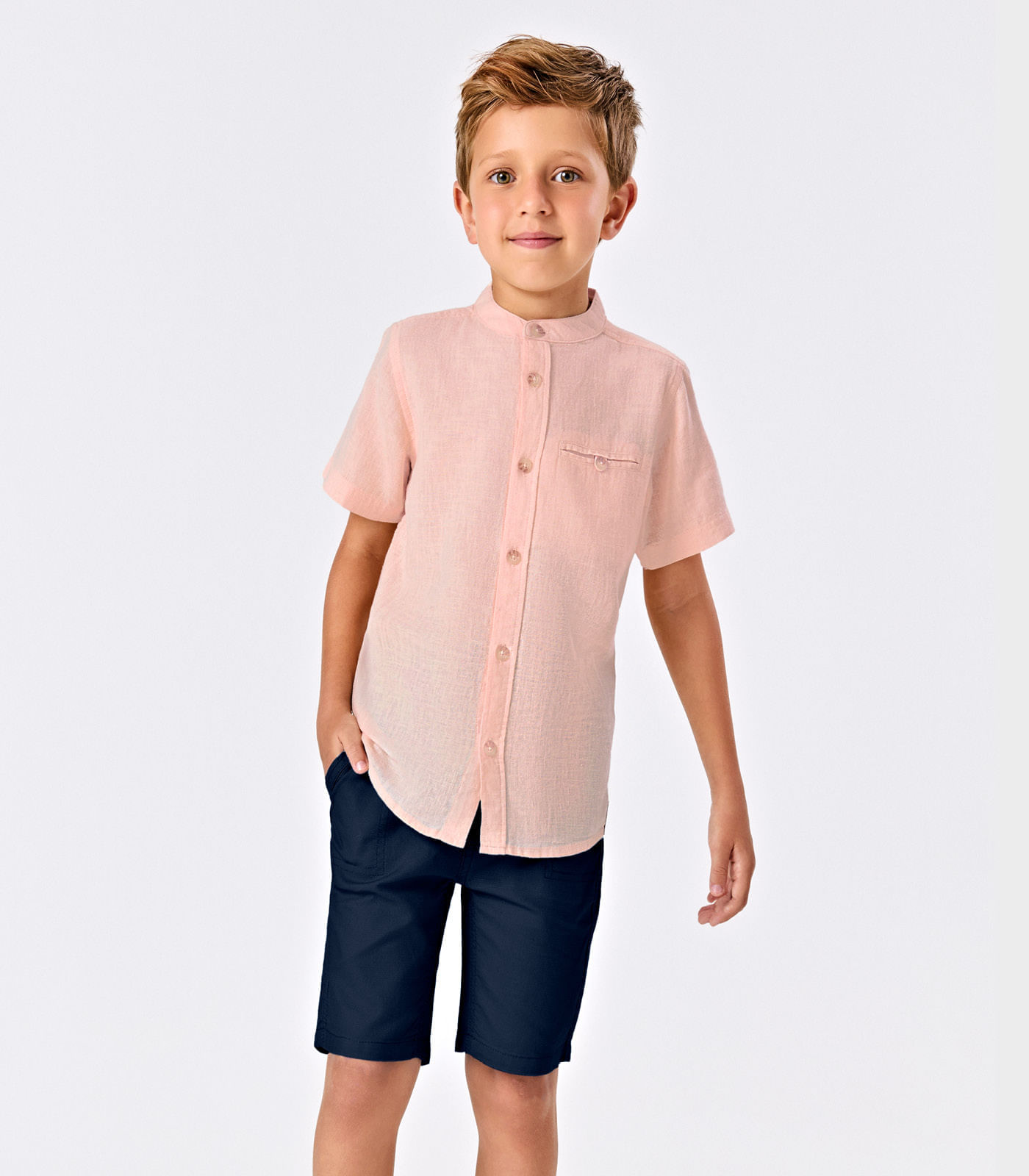Conjunto Menino Camisa Com Bermuda Trick Nick Rosa 10