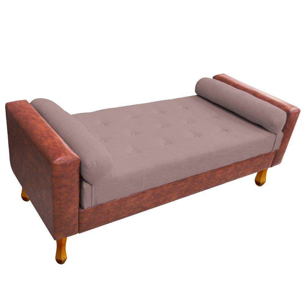 Miniatura Recamier Félix Solteiro 100cm Linho Rosê