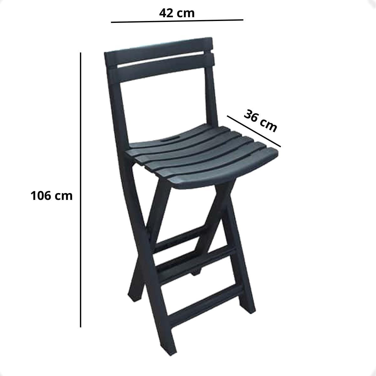 Miniatura Cadeira Alta Bistrô Dobravél Para Bar Cozinha Área Gourmet