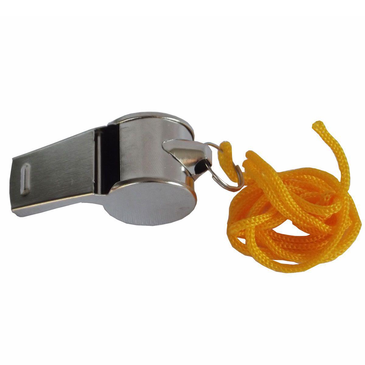 Miniatura Apito Arbitro Juiz Metal Sport - 2 Un E Cordinha - 121049