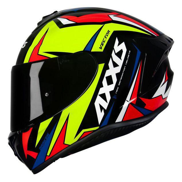 Miniatura CAPACETE AXXIS DRAKEN VECTOR GLOSS BLACK YELLOW BRILHO