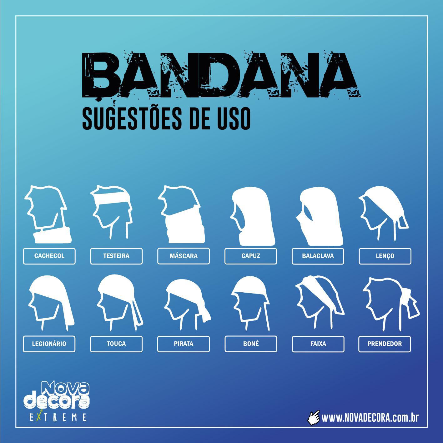 Miniatura Bandana Masculina Extreme Tubular Ciclismo/Pedal/Moto Cinza