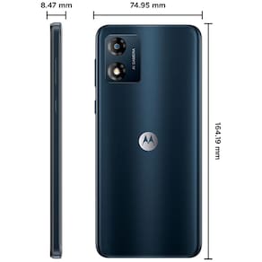 Smartphone Motorola Moto e13 Grafite 64GB, 4GB RAM, Tela de 6.5", Câmera Traseira de 13 MP, Selfies de 5 MP, Android 13 Go e Processador Octa Core