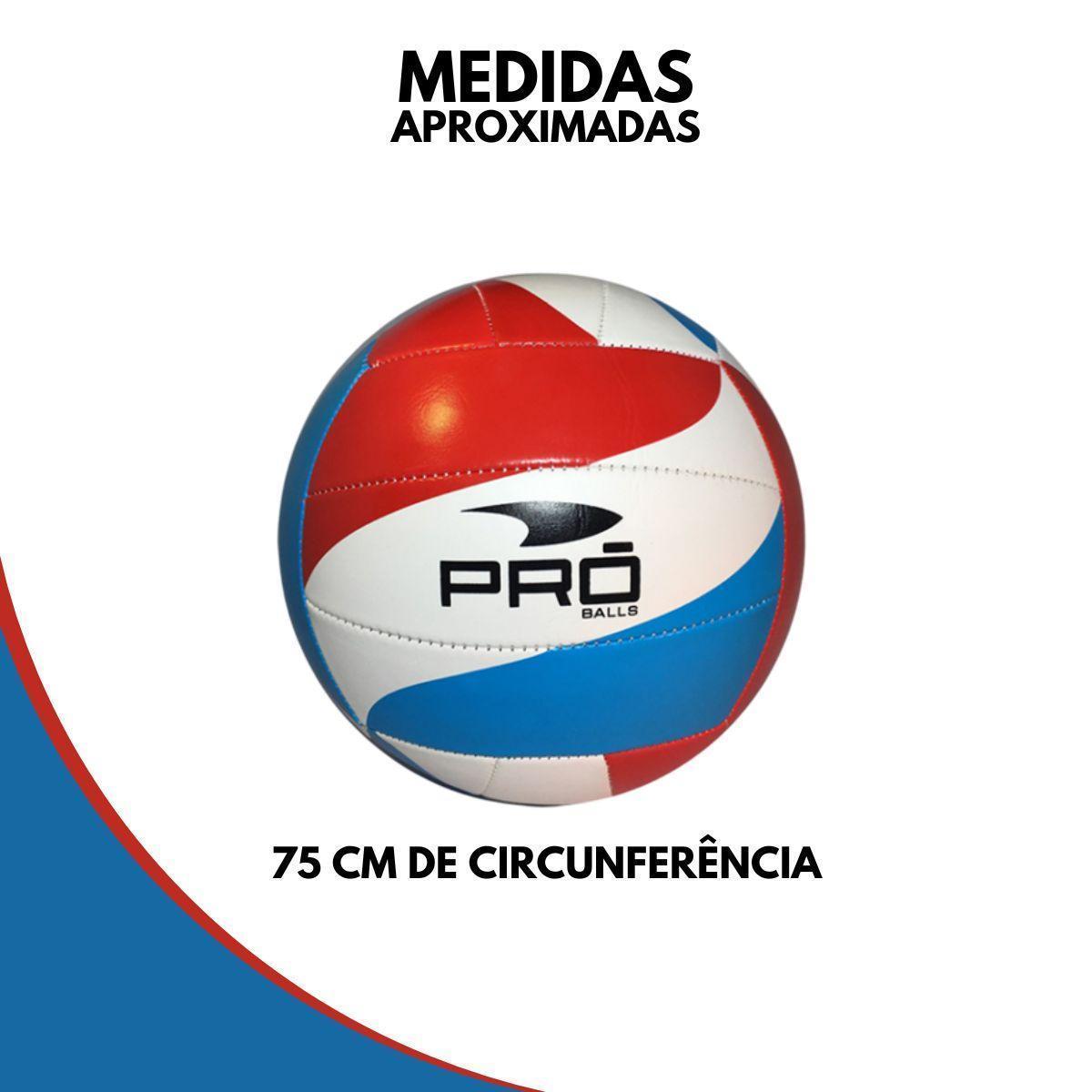 Miniatura Bola De Vôlei Praia Pró Balls Cores Sortidas Pvc Resistente
