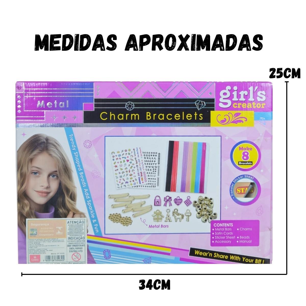 Conjunto Pulseiras Bijuterias Montar Jóias Colar Castela
