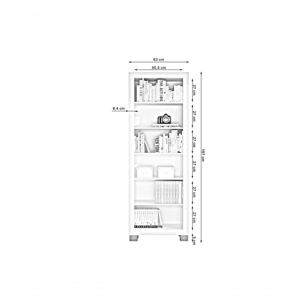 Miniatura Armario Multiuso 5 Prateleiras Flex Valdemoveis Branco