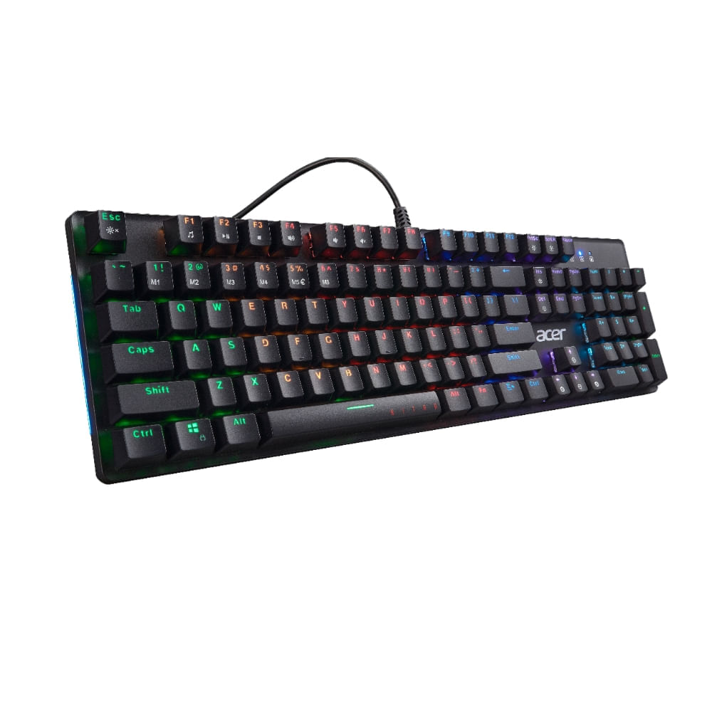 Miniatura Teclado Gamer Acer Nitro TKL NKW202 LED retroiluminado RGB customizável USB ABNT 2
