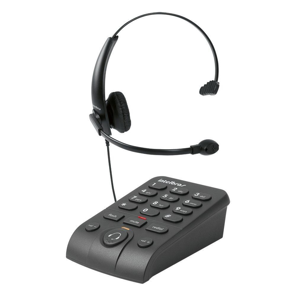 Miniatura Telefone Headset Intelbras Hsb-50 Para Telemarketing Com Fio 4013330