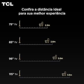 Miniatura Smart TV 50" TCL 50C6KS 4K QD-Mini Led 60Hz com Sistema Operacional Google TV